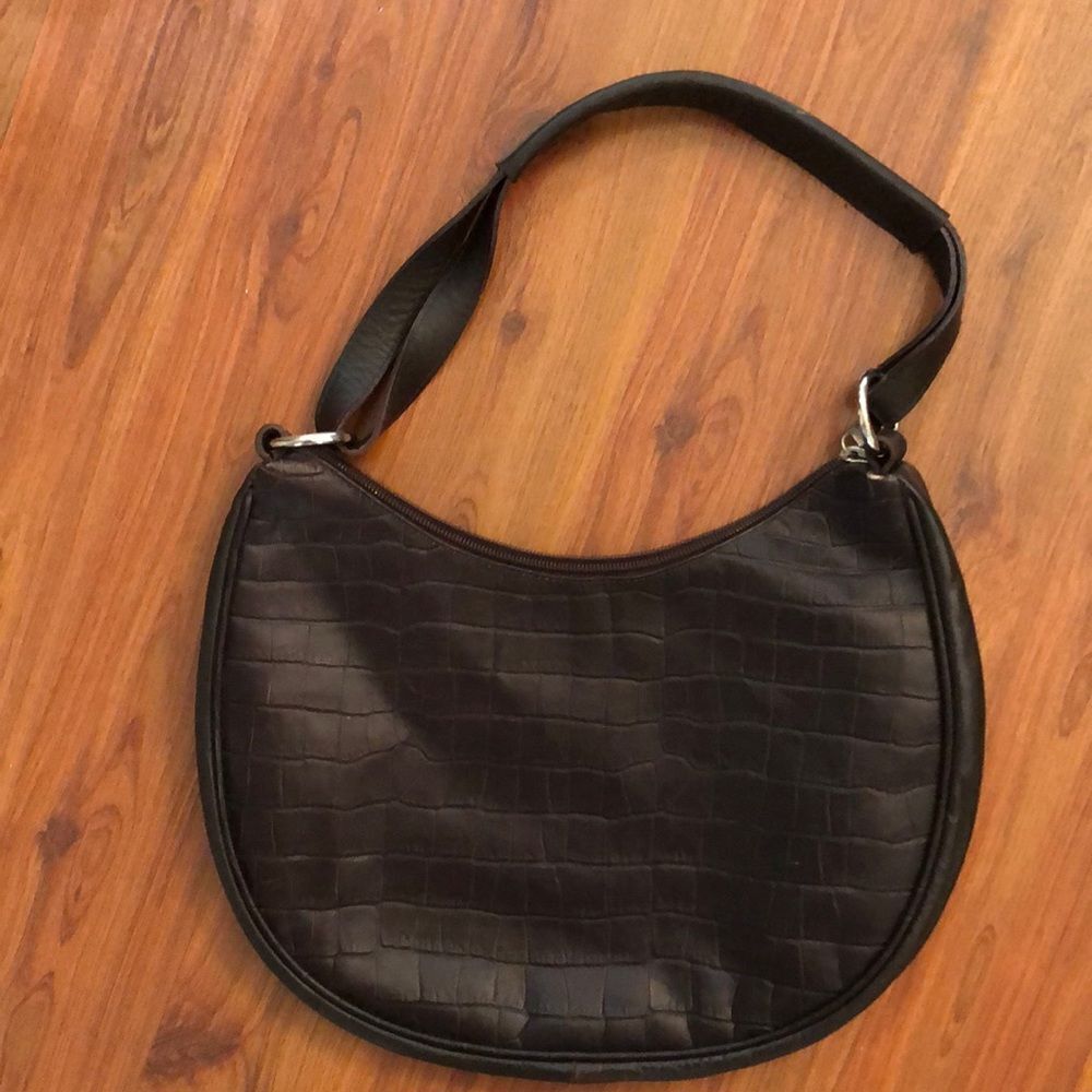 Maurizio TAIUTI Made in Italy leather hobo handbag.black